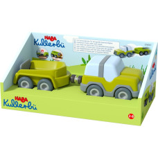 Haba Kullbü - Off-road vehicle with trailer, toy vehicle (anthracite/white)