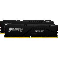 Kingston FURY DDR5 - 64GB - 6400 - CL - 32 (2x 32 GB) dual kit, memory (black, KF564C32BBK2-64, FURY Beast, INTEL XMP)