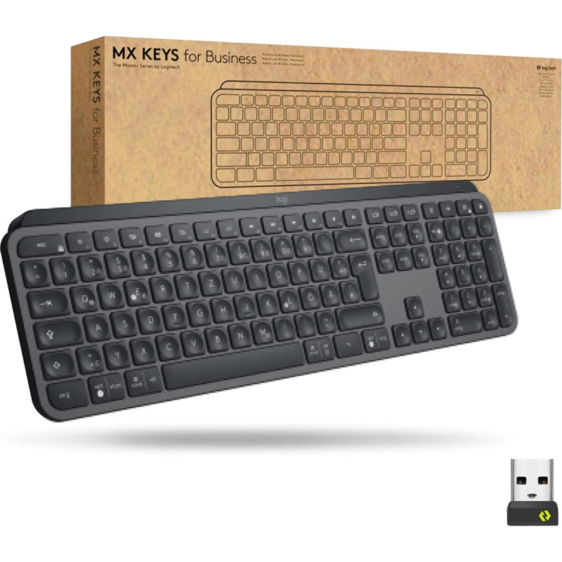 Logitech DE layout - Logitech MX Keys for Business, keyboard (graphite)