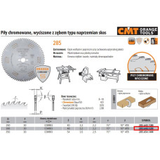 CMT PIŁA UNIWERSALNA CHROMOWANA HM D=300 F=30 Z=48 K=3,2/2,2