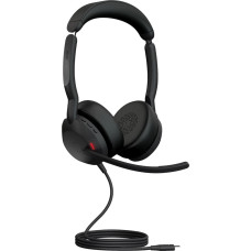 Jabra Evolve2 50, headset (black, stereo, UC, USB-C)