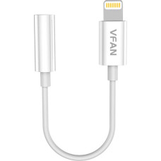 Vipfan Cable VFAN L07 Lightning to mini jack 3.5mm AUX, 10cm (white)