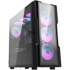 Darkflash DK431 Glass Computer Case + 4 fans (black)