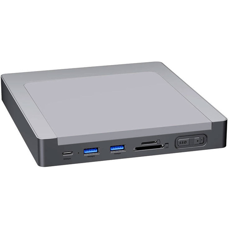 Invzi MagHub 8-in-1 USB-C Docking Station / Hub for iMac with SSD Bay (Gray)