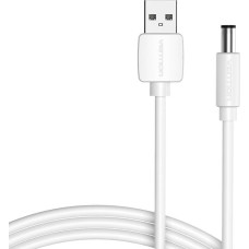 Vention Power Cable USB 2.0 to DC 5.5mm Barrel Jack 5V Vention CEYWG 1,5m (white)