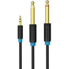 Vention Audio Cable TRS 3.5mm to 2x 6.35mm Vention BACBJ 5m Black