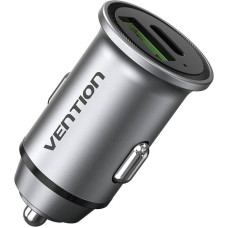 Vention Dual Port Car Charger USB-A, USB-C Vention FFBH0 18/20W Gray