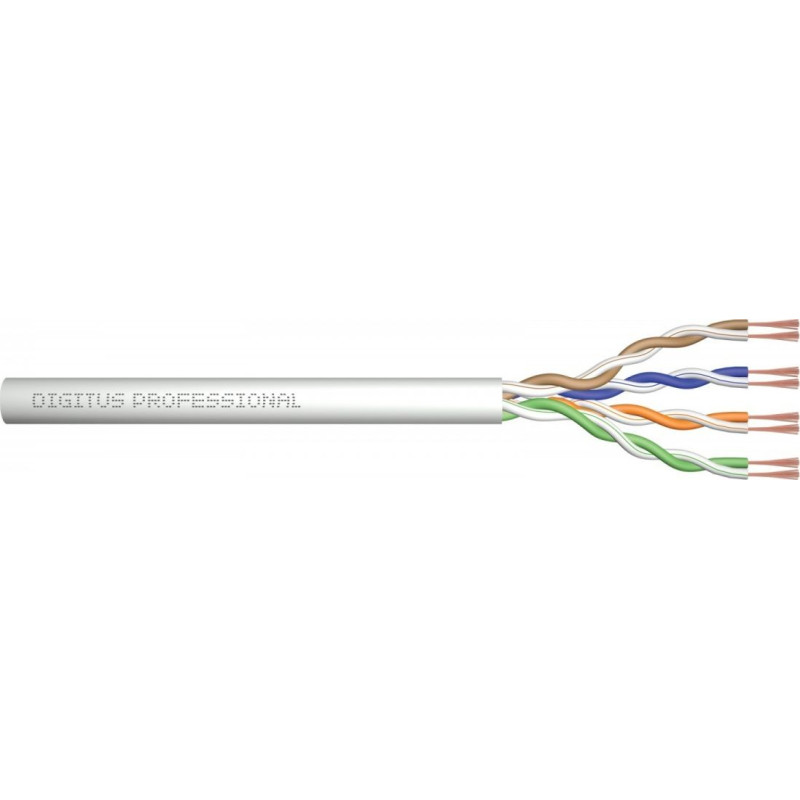 Digitus Digitus Installation cable cat.5e, U/UTP, Eca, wire, AWG 24/1, PVC, 50m, Grey