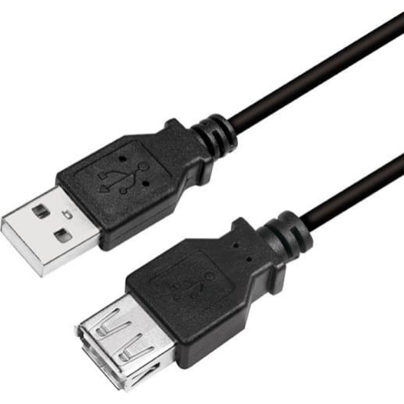 Logilink Kabel USB LogiLink USB-A - USB-A 5 m Czarny (CU0012B)