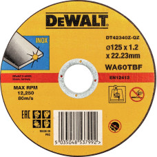 Dewalt TARCZA DO CIĘCIA METALU 125 x 1,2 x 22,2mm INOX