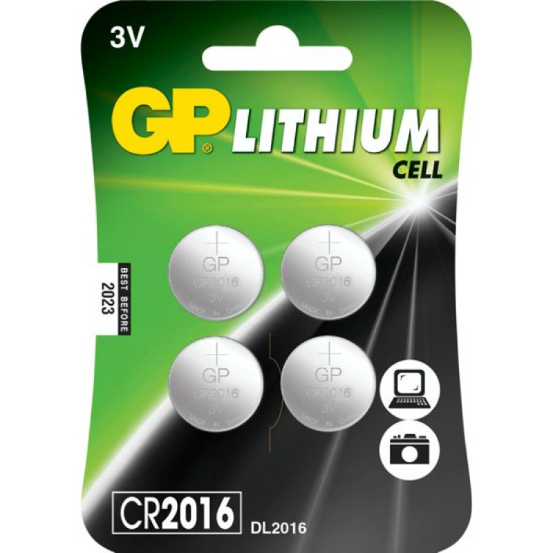 Gp Batteries 1x4 GP CR2016 Lithium Cell