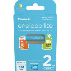 Eneloop 1x2 Panasonic Eneloop lite Micro 550mAh AAA Ni-MH    BK-4LCCE/2BE