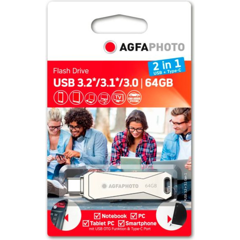 Agfaphoto USB 3.0 2in1      64GB USB-TypeC