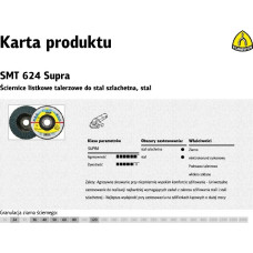 Klingspor ŚCIERNICA LISTKOWA WYPUKŁA SMT624 SUPRA 125mm gr. 40