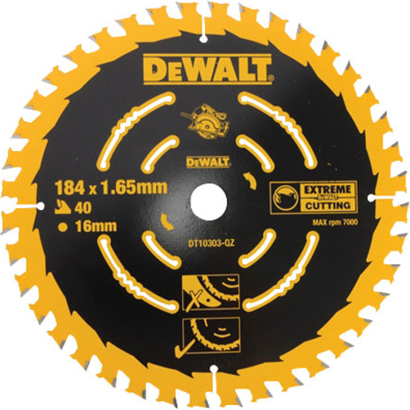 Dewalt PIŁA TARCZOWA DO ZAGŁĘBIARKI 184mmx40zx16mm