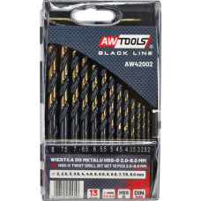 Awtools AW HSS M2 PREMIUM METAL DRILL BIT SET 2.0 - 8mm/ 13pcs