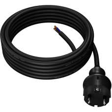 Awtools AW CONNECTION CABLE+PLUG 3m 2x1,0 BK. H05VV-F