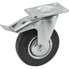 Awtools AW TROLLEY SWIVEL WHEEL WITH RUBBER TYRE & BRAKE 200mm