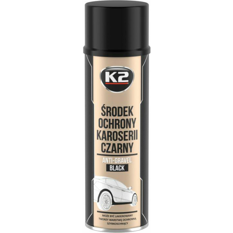 K2 CZARNY BARANEK SZYBKOSCHNĄCY ŚRODEK OCHRONY KAROSERII - CZARNY 500ML