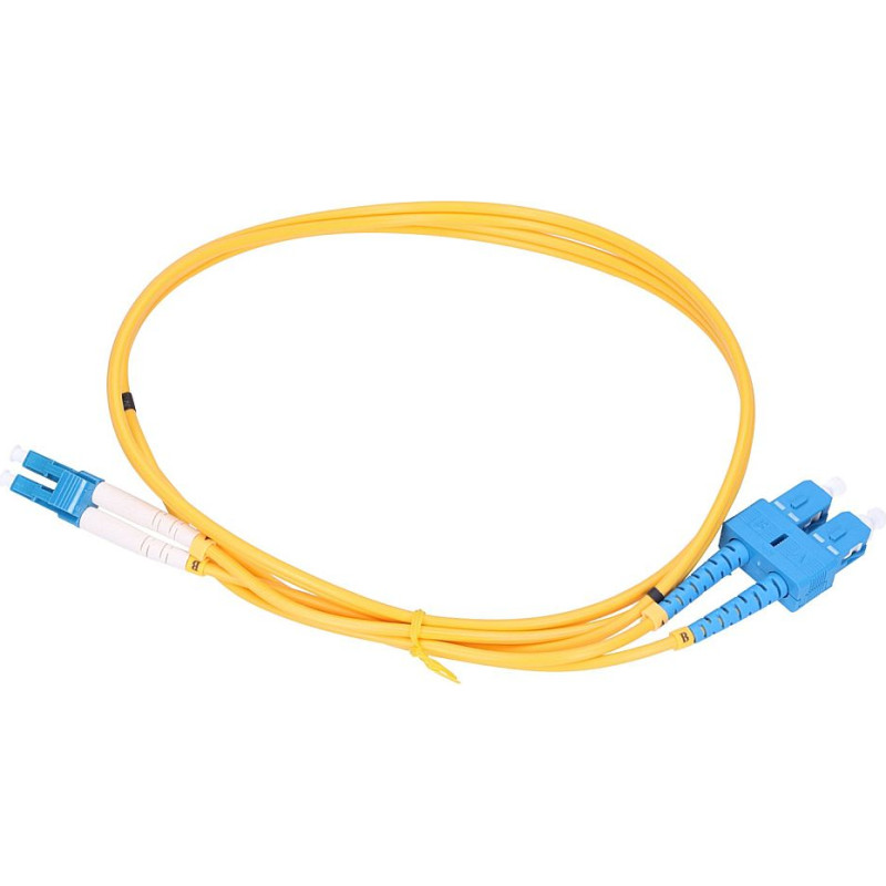 Extralink LC/UPC-SC/UPC | Patchcord | Single Mode, Duplex, G652D, 3mm, 0,5m