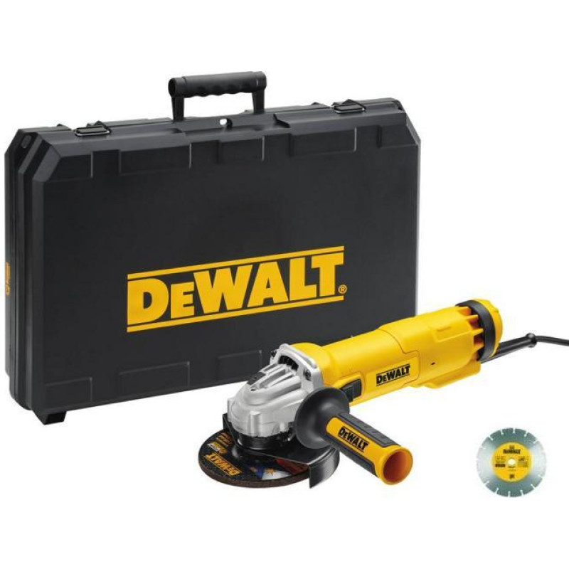 Dewalt SZLIFIERKA KĄTOWA 1200W 125mm WALIZKA + TARCZA DIAMENTOWA DWE4217KD