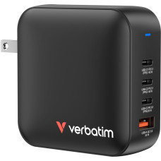 Verbatim Mini GaN Charger 165W Universāls Melns AC Ātrā uzlāde Iekštelpas