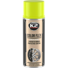 K2 SYNTETYCZNA POWŁOKA GUMOWA W SPRAYU. COLOR FLEX GUMA W SPRAYU - ŻÓŁTY 400ML