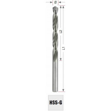 Exact Metāla urbis DIN338 HSS-G Ø7,0x109mm 10gab., Exact
