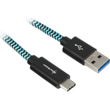 Sharkoon USB 3.1 A-C black / blue 0.5m - Aluminum + Braid