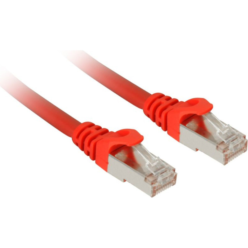 Sharkoon patch network cable SFTP, RJ-45, with Cat.7a raw cable (red, 10 meters)