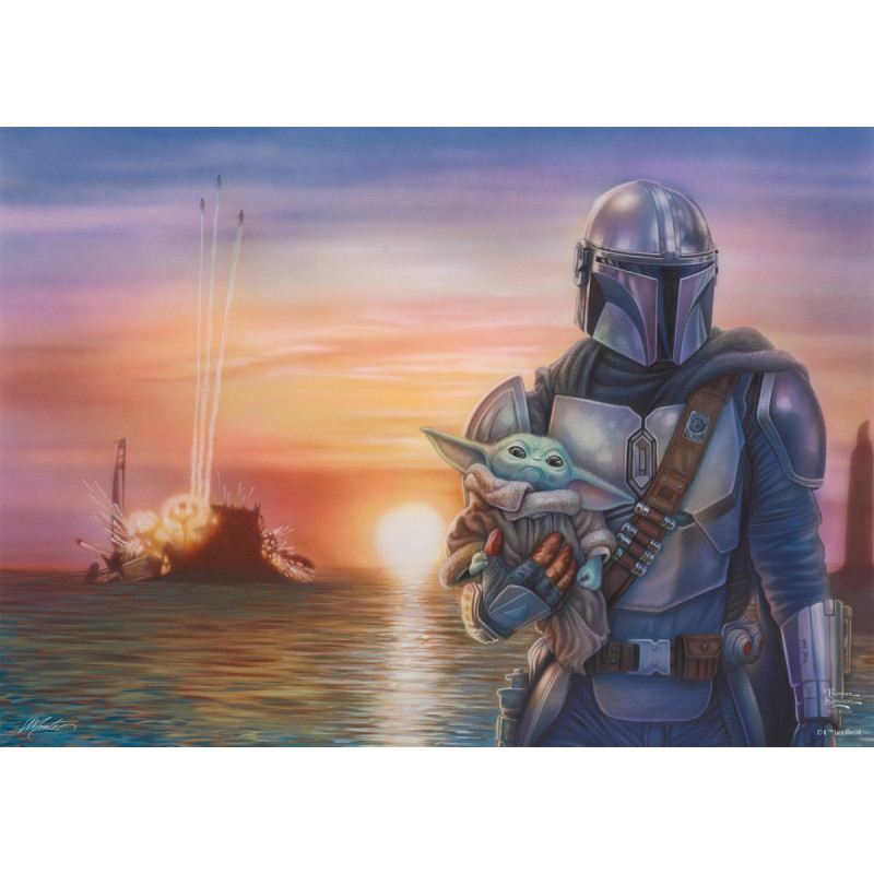 Schmidt Spiele Thomas Kinkade Studios: Star Wars The Mandalorian - A New Direction, Jigsaw Puzzle (1000 pieces)