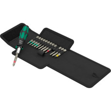 Wera Kraftform Kompakt 838 RA S Imperial Set 1, with ratchet function, bit set (black/green, 1/4, inch, 14 pieces)