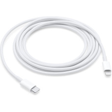 Apple USB adapter cable, USB-C plug > Lightning plug (white, 2 meters, PD, charging with up to 100 watts)