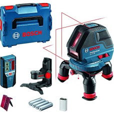 Bosch Line laser GLL 3-50 Professional, with receiver, cross line laser (blue/black, L-BOXX 136, red laser lines)