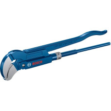 Bosch plumbing corner pipe wrench 45° Professional 420mm, S-jaw, pipe / water pump pliers (blue, gripping jaw position 45°)