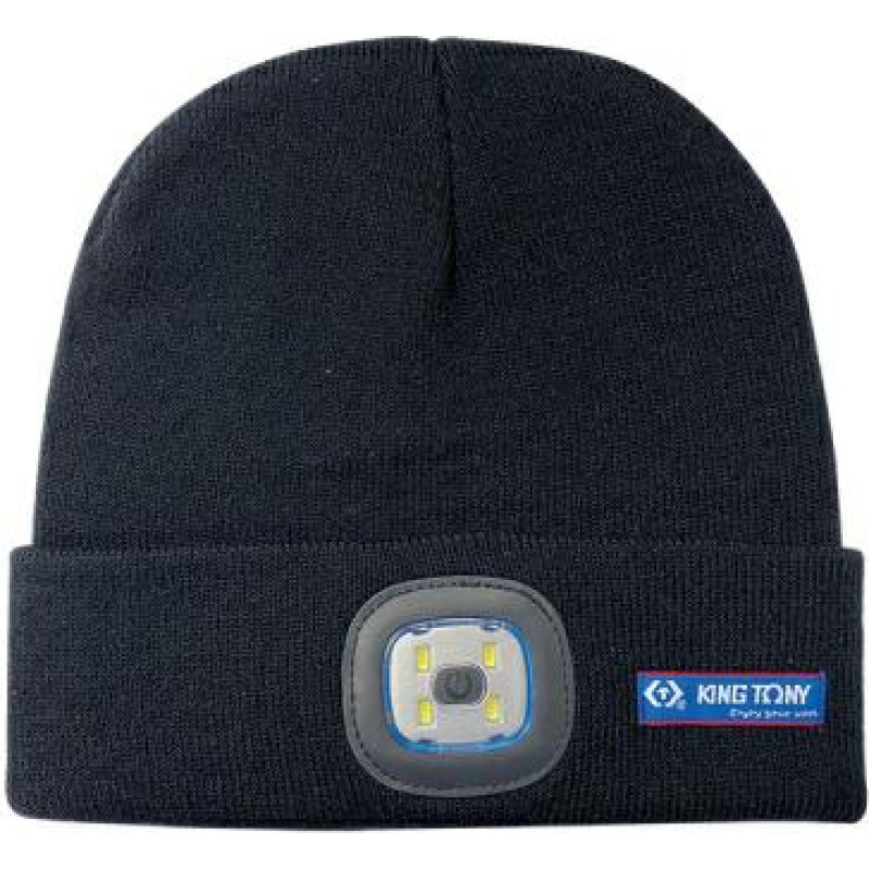 King Tony CZAPKA ZIMOWA Z LOGO I LATARKĄ LED 1.7W 170LM
