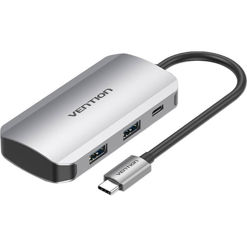 Vention USB-C Docking Station to 4x USB3.0, PD 0.15m Vention TNBHB (gray)