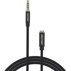 Vention Cable Audio TRRS 3.5mm Male to 3.5mm Female Vention BHCBF 1m Black