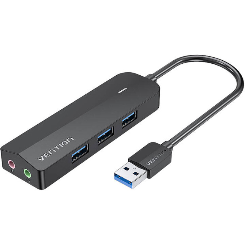 USB 3.0 centrmezgls ar 3 portiem un 2x TRS 3,5 mm CHIBB skaņas karti