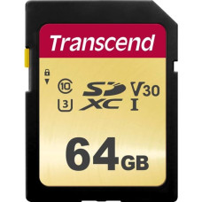 Transcend SDXC 500S         64GB Class 10 UHS-I U3 V30