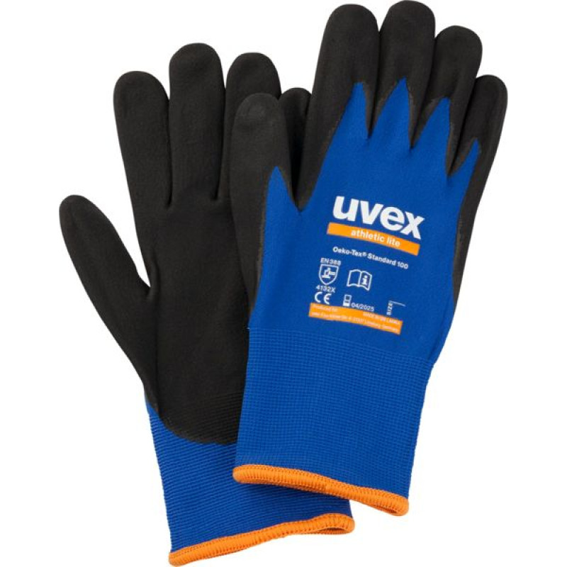Uvex athletic lite assembly glove size 10