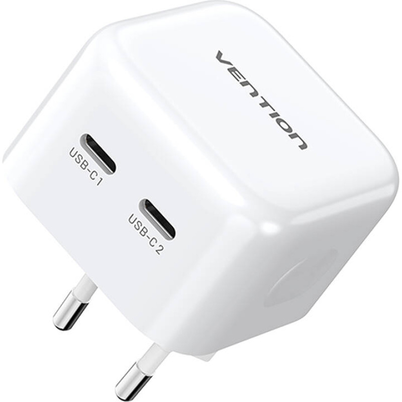 Vention FBPW0-EU USB(C+C) GaN (35W/35W) mains charger (white)