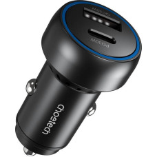 Choetech 60W 2xUSB-C+USB-A car charger (black)