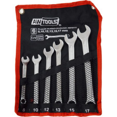 Awtools AW COMBINATION WRENCH SET 6pcs 8-17mm BLACK LINE