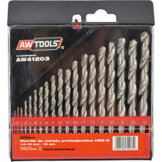 Awtools AW HSS METAL DRILL BIT SET 19pcs 1-10mm