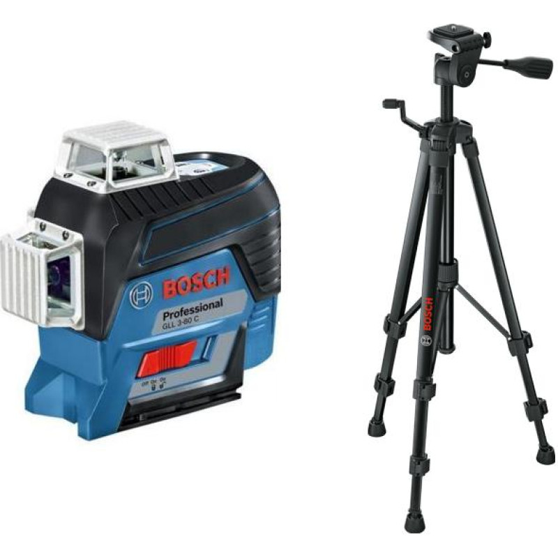 Bosch 3-PLANE LINE LASER GLL 3-80 C + TRIPOD BT150