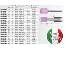 Beta GRINDING WHEEL CERAM SHANK ROLLER 12X30 AR60P5V / 25PCS