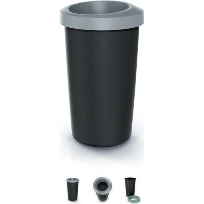 Prosperplast KEDEN KOSZ NA ŚMIECI COMPACTA R 25L - SMOOTH GRAY