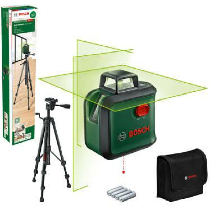 Bosch LASER ADVANCED LEVEL 360 UNI ZIELONY +TT150