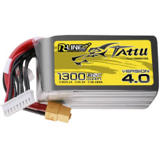 Tattu R-Line Version 4.0 1300mAh 29.6V 130C 8S1P Lipo Battery Pack with XT60 Plug